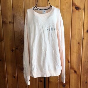 Pink Victoria's secret yoga sweatshirt crew neck top Pink size Large Peach​​​